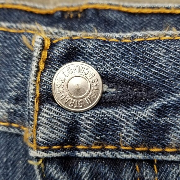 Levis Jeans Mens 48x30 Blue 550 Relaxed Fit Tapered Leg 100% Cotton Denim - Picture 4 of 13